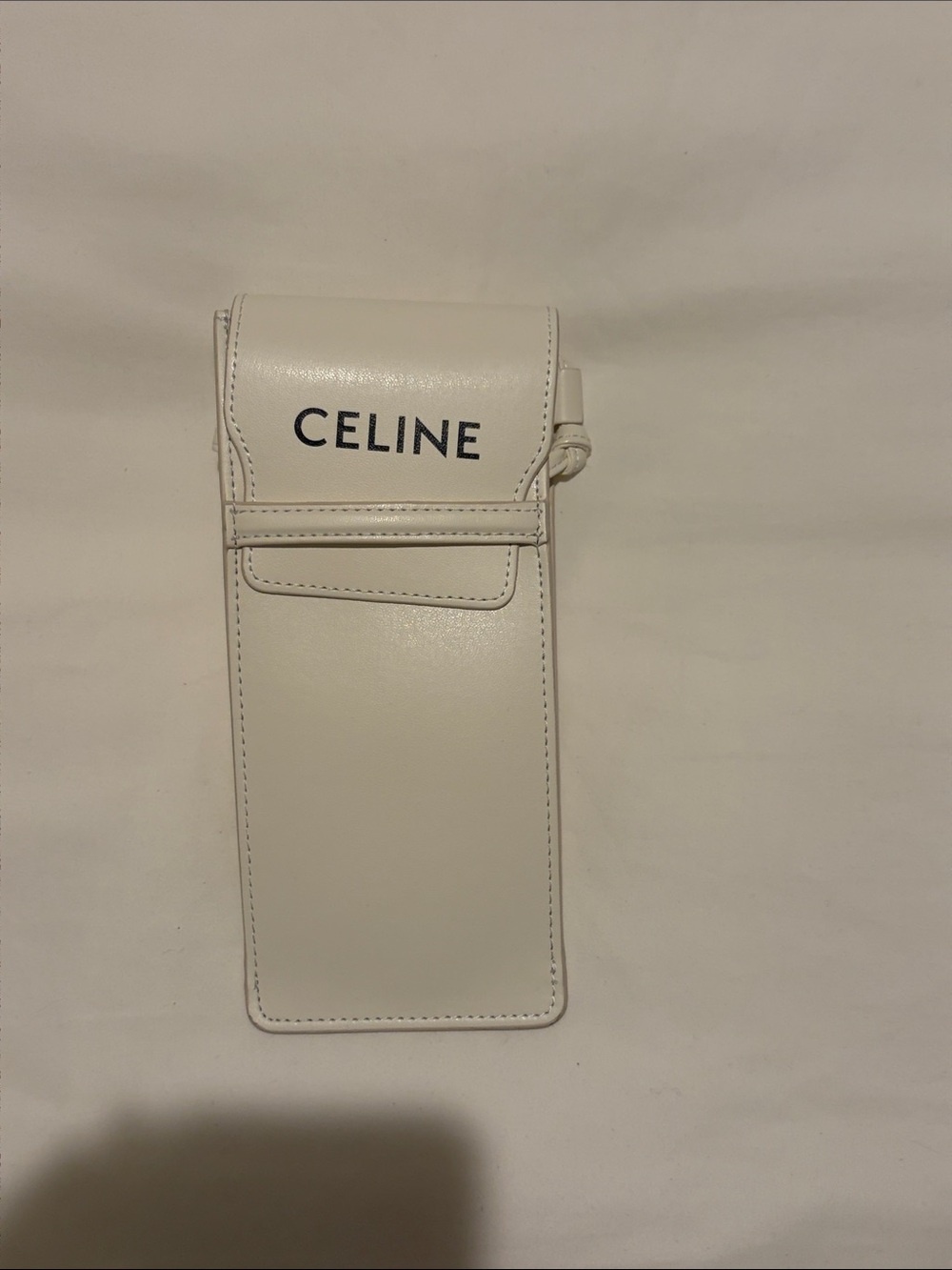Celine White Leather Sunglasses Case